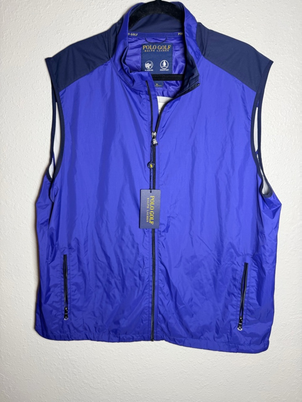 Ralph Lauren Polo Golf Royal Blue & Navy Sleeveless Wind Vest